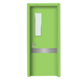 Medical door clean door single open with a window