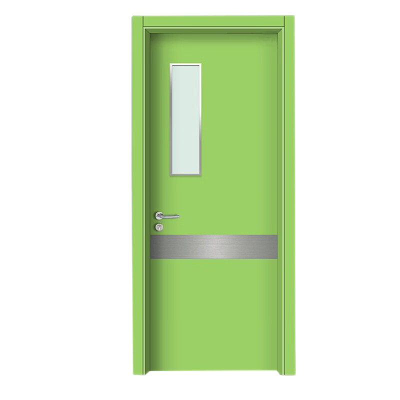 Medical door clean door single open with a window