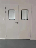 Medical door clean door double open with a window