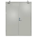 steel fire door double open