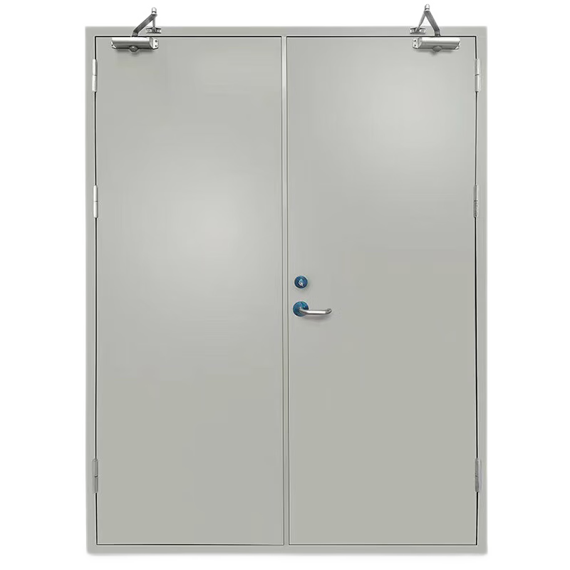 steel fire door double open