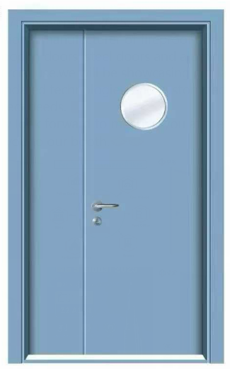 fire door double ope with a window